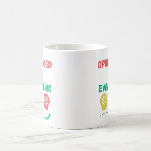 Opinionated On Everything Coffee Mug Koffiemok (Center)