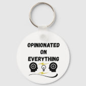Opinionated On Everything Sleutelhanger (Achterkant)