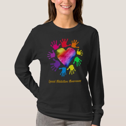 Opioid Addiction Awareness Hands Opioid T-shirt (Voorkant)