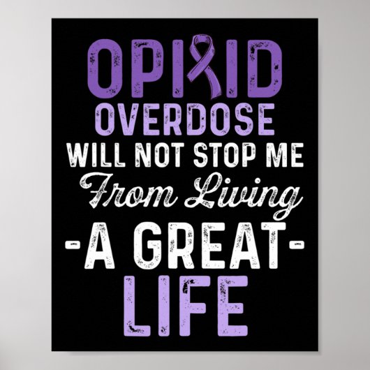 Opioïd Overdosis Bewustzijn Overlevende strijder 6 Poster (Voorkant)