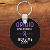 Opioïd Overdosis Bewustzijn Overlevende strijder 6 Sleutelhanger (Voorkant)