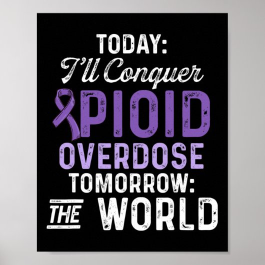 Opioïde Overdosis Awareness Warrior Survivor &#; Poster (Voorkant)