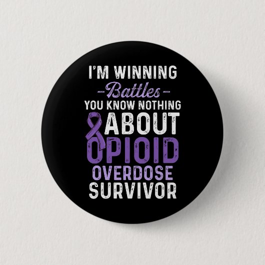 Opioïde Overdosis Bewustzijn Warrior Overlevende 3 Ronde Button 5,7 Cm (Voorkant)