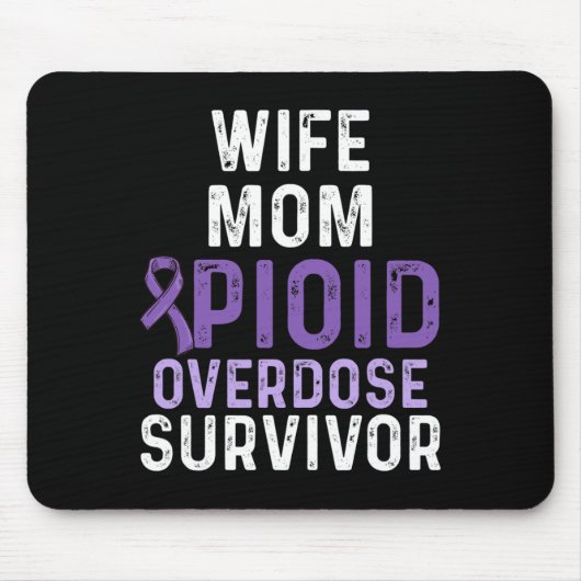 Opioïde Overdosis Bewustzijn Warrior Overlevende 4 Muismat (Voorkant)