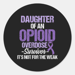 Opioïde Overdosis Bewustzijn Warrior Overlevende 5 Ronde Sticker