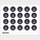 Opioïde Overdosis Bewustzijn Warrior Overlevende 6 Ronde Sticker (Vel)