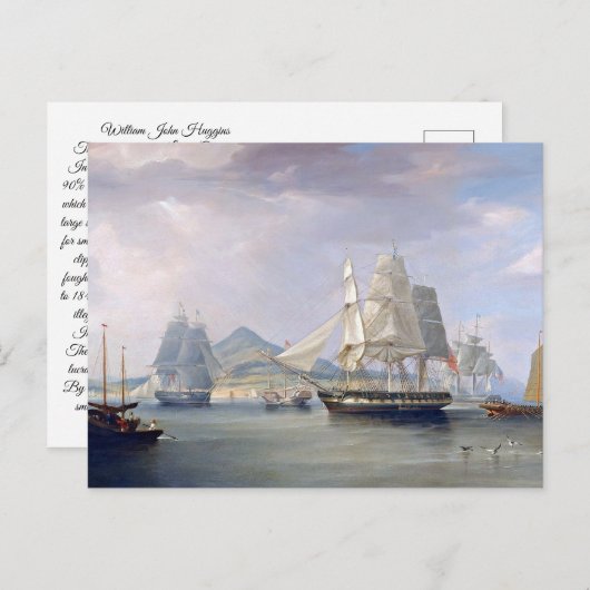 Opium Clipper Schepen 1824 Briefkaart (Voorkant / Achterkant)