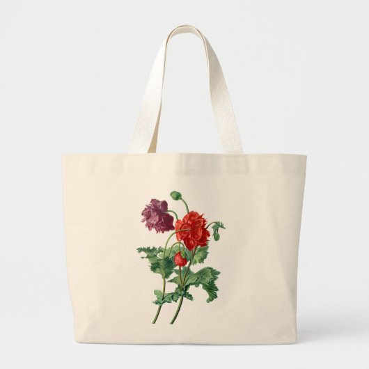 Opium papaver uit Natuur door Van Spaendonck Grote Tote Bag (Voorkant)