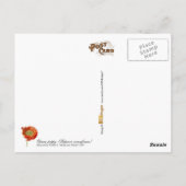 Opiumpapaver - illustratie briefkaart (Achterkant)
