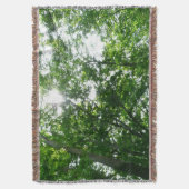 Opkijkend naar zomerse bomen deken (Voorkant Verticaal)