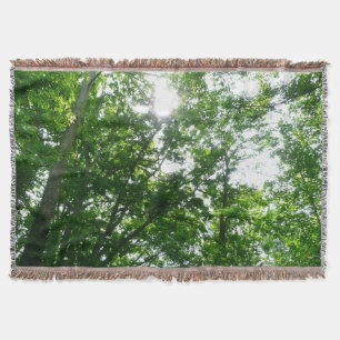 Opkijkend naar zomerse bomen deken