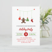 Opknoping Decorations Schattige Kerstmis Vakantie  Kaart (Staand voorkant)