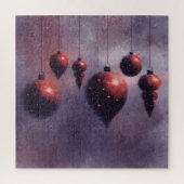 Opknoping Kerst Red Baubles op Violet - Legpuzzel (Verticaal)