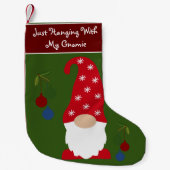 Opknoping met mijn Gnomie Schattige Kerstmis Gnome Kleine Kerstsok (Voorkant)