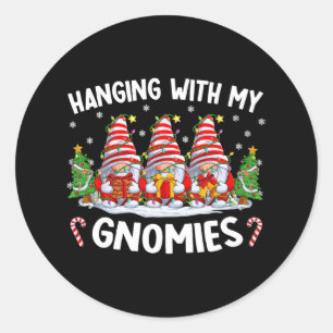 Opknoping Met Mijn Gnomies Bijpassende Familie Ker Ronde Sticker