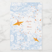 Opknoping Sinaasappel Origami Papier Kranen Aziati Wijn Etiket (Enkel label)