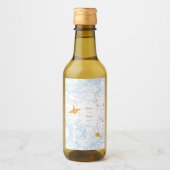 Opknoping Sinaasappel Origami Papier Kranen Aziati Wijn Etiket (Voorkant)