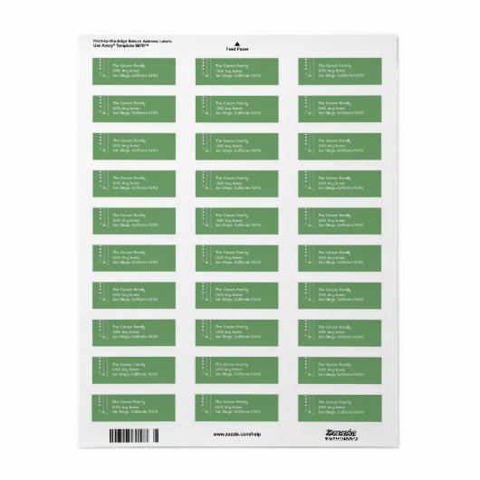 Opknoping Sneeuwvlokken Return Address Label (groe (Full Sheet)