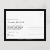 Opknoping Snowflakes Foto Save The Date (Zwart) Aankondigingskaart (Achterkant)