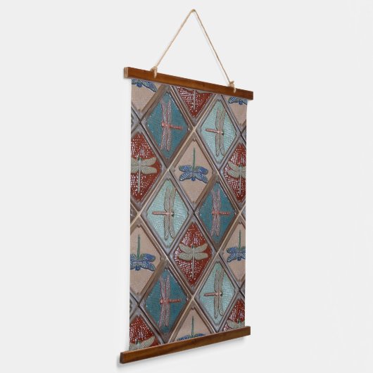 Opknoping wandtapijt met libel Tegels Hangend Wandkleed (Gebogen)