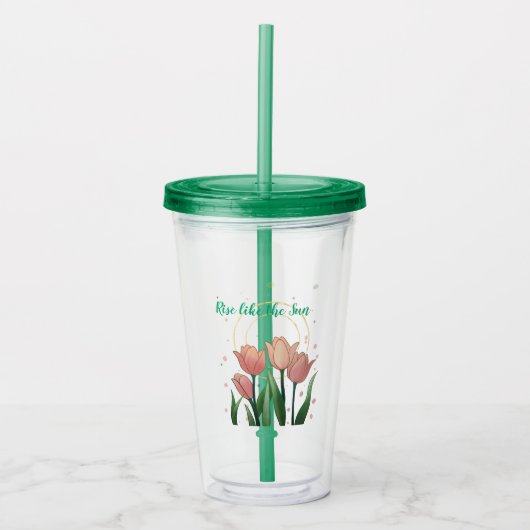 Opkomen als de zon acryl drinkbeker (Voorkant)