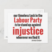 Opkomen tegen onrecht briefkaart (Voorkant / Achterkant)