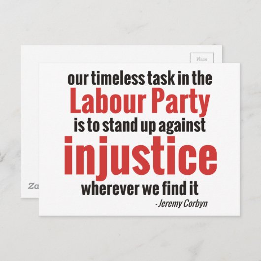 Opkomen tegen onrecht briefkaart (Voorkant / Achterkant)