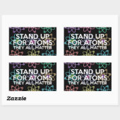 OPKOMEN VOOR ATOMEN RECHTHOEKIGE STICKER (Vel)