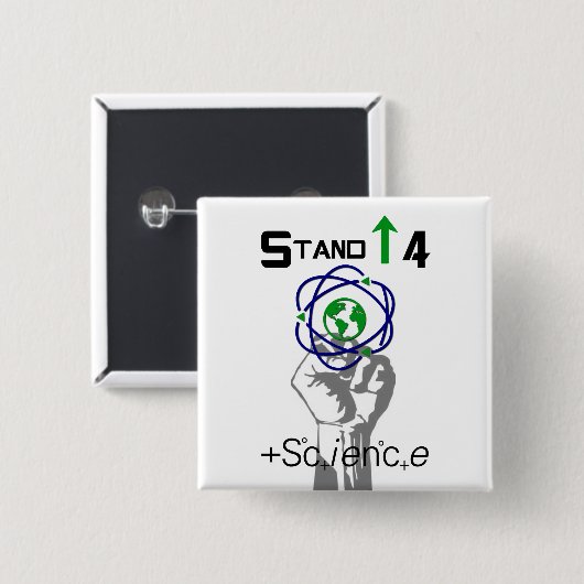 Opkomen voor de Button van het protest van Science (Voorkant /achterkant)