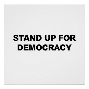Opkomen voor democratie poster
