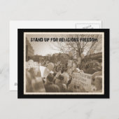 Opkomen voor godsdienstvrijheid briefkaart (Voorkant / Achterkant)