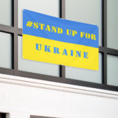 Opkomen voor Oekraïense vlag steun Spandoek (Buitenkant Gebouw)
