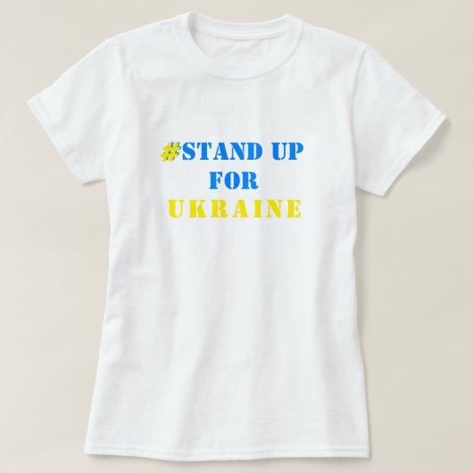 # Opkomen voor Oekraïne Support T-shirt - Vrijheid (Design voorkant)