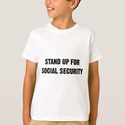 Opkomen voor sociale zekerheid t-shirt (Voorkant)