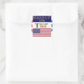 OPKOMEN VOOR TRUMP VIERKANTE STICKER (Tas)