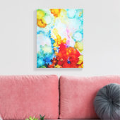 Opkomende Abstracte Alcoholinkt Schildering Canvas Afdruk (Insitu (Woonkamer))