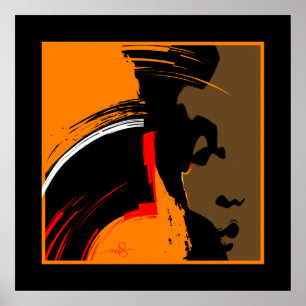 Opkomende Abstracte kunst voor vrouwen Poster