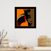 Opkomende Abstracte kunst voor vrouwen Poster (Keuken)