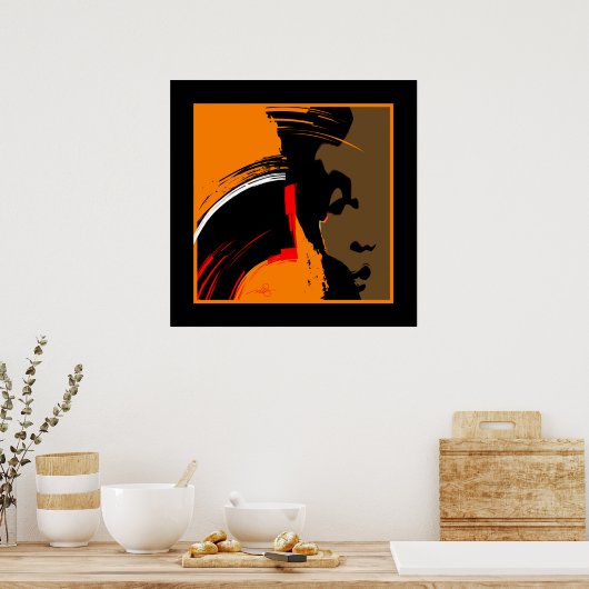 Opkomende Abstracte kunst voor vrouwen Poster (Keuken)