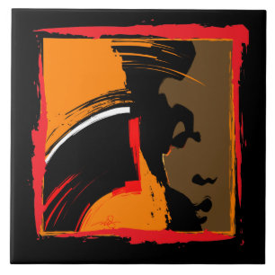 Opkomende Abstracte kunst voor vrouwen Tegeltje