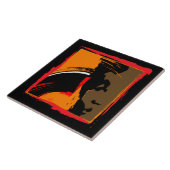 Opkomende Abstracte kunst voor vrouwen Tegeltje (Zijkant)