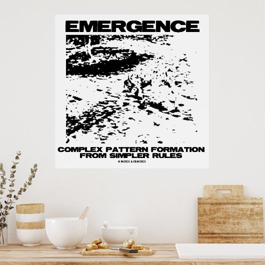 Opkomende complexe patroonformatie van eenvoudiger poster (Keuken)