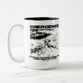 Opkomende complexe patroonformatie van eenvoudiger tweekleurige koffiemok (Links)