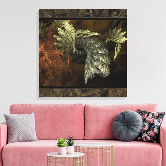 Opkomende fractal wall art canvas afdruk (Insitu (Woonkamer))