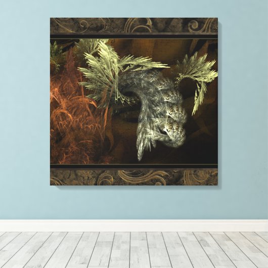 Opkomende fractal wall art canvas afdruk (Insitu (Houten vloer))