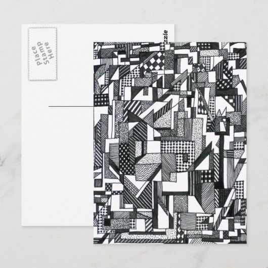 Opkomende geometrie briefkaart (Voorkant / Achterkant)