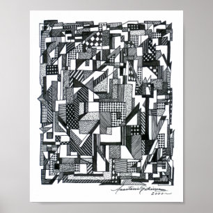 Opkomende geometrie poster