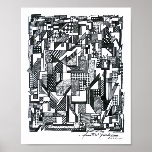 Opkomende geometrie poster (Voorkant)