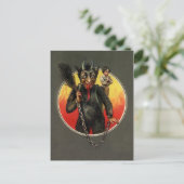  opkomende Krampus Briefkaart (Staand voorkant)