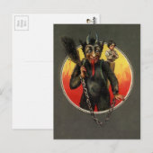  opkomende Krampus Briefkaart (Voorkant / Achterkant)